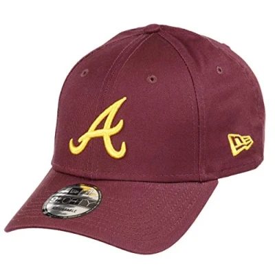 Imagen de New Era Atlanta Braves 9forty Adjustable Cap MLB Rear Logo Maroon/A Gold One Size