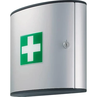 Imagen de Durable 197023 Caja de Primeros Auxilios M, con cerradura, sin llenar, plata