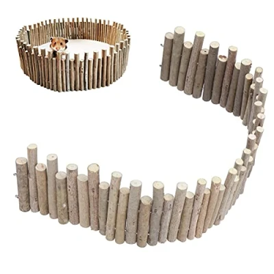 Imagen de YUUGAA Hamster Valla de Madera, Madera Rata Escalera Puente Juguete escondite Natural para Animales pequeños (50 cm)