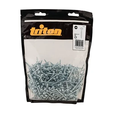 Imagen de Triton 494580 Tornillos Galvanizados con Cabeza de Arandela y Rosca Gruesa, Plata, 8 x 1 1/4&quot;, Set 500 Piezas