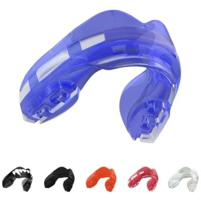 Imagen de Safejawz Protector bucal para aparatos ortopédicos. Todos los Deportes de Contacto, incluidos rugby, MMA, artes marciales kickboxing, judo, hockey y boxeo (Azul Heilo)