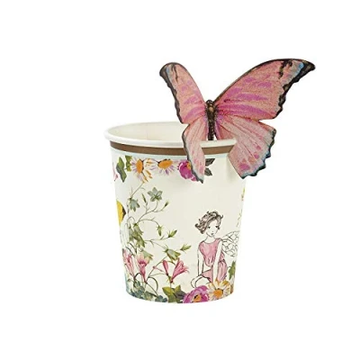 Imagen de Talking Tables TSFAIRY BFLYCUP Truly Fairy Paper Cups with Butterfly Detail, Multicolor