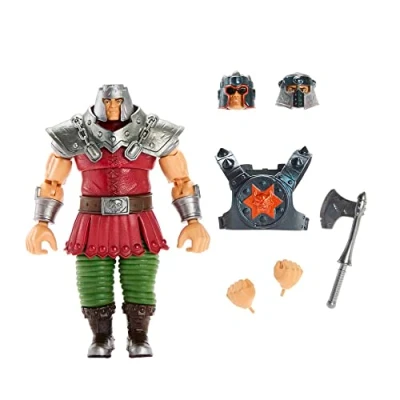 Imagen de Masters del Universo MOTU Masterverse Deluxe Ram Man Figura de acción con accesorios, juguete +6 años (Mattel HLB57)