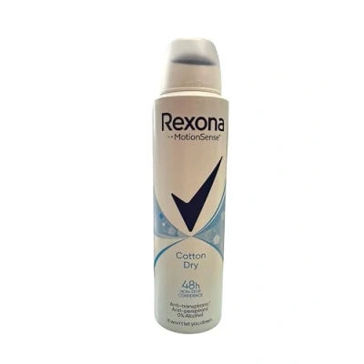 Imagen de Domestos Rexona Desodorante Spray Cotton Dry transpirant, 150 ml, 6 unidades (6 x ml)