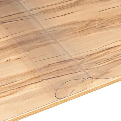 Imagen de ANRO Protector de mesa transparente para mesa, 1,5 mm, 135 x 90 cm