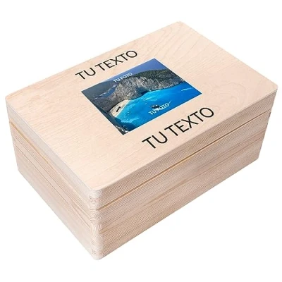 Imagen de Creative Deco Caja con tu Foto y Texto Personalizado Idea de Regalo Personalizada Cajas Madera Recuerdos Personalizadas para Mujeres Hombres Parejas Personalizados Cumpleaños Fiestas