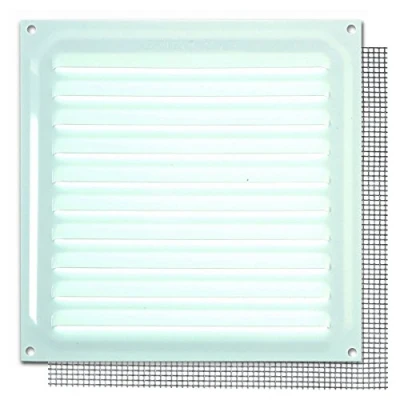 Imagen de Brinox B73010D Rejilla con mosquitera (15 x 15 cm) color lacado blanco