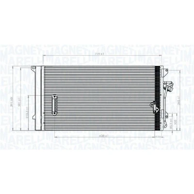 Imagen de MAGNETI MARELLI 350203743000 Condensador con secador 719x388x16 388 719 16 DACIA: Sandero I, Logan I Berlina, MCV