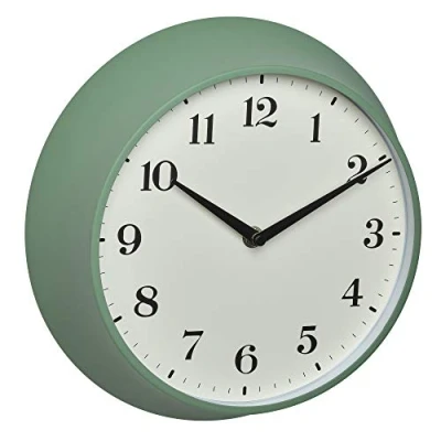 Imagen de TFA Dostmann Reloj de Pared analógico Retro 60.3540.04, radiocontrolado, Metal, Verde, 270 x 82 mm