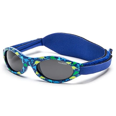 Imagen de Kiddus Gafas de Sol Premium Polarizadas para bebé niña niño. 0 meses a 2 años. UV400 protección 100% contra rayos UVA y UVB. Suave puente Silicona la nariz. Banda ajustable Neopreno