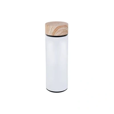 Imagen de axentia Termo con tapa, 350 ml, botella infusor de té, acero inoxidable, color blanco