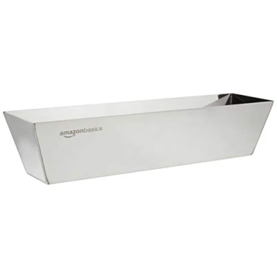 Imagen de Amazon Basics Bandeja para mezcla Rectangular, acero inoxidable, 35.56 cm, Plateado