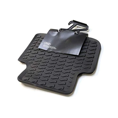 Imagen de Audi 83A061511041 Premium Alfombrillas de Goma traseras 2 x para Todo Tipo Clima, Color Negro
