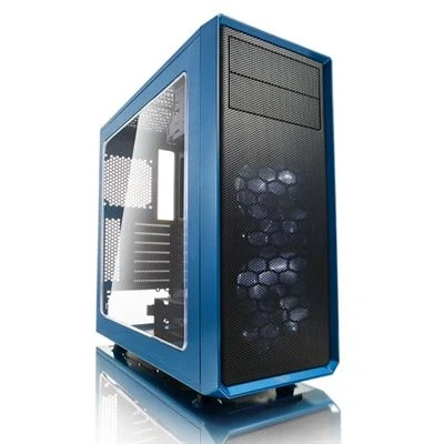 Imagen de Fractal Design Focus G , Mid Tower Computer Case ATX High Airflow 2x Silent LL Series 120mm White LED Fans Included USB 3.0 Window Side Panel Blue