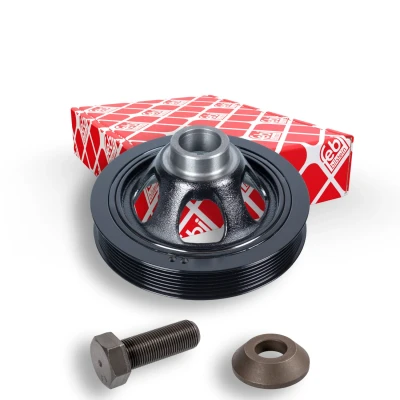 Imagen de FEBI BILSTEIN 171925 Polea de cigüeñal 7 PK 169 con conector tubo, tornillo, para MERCEDES BENZ: Clase E Berlina, C Berlina