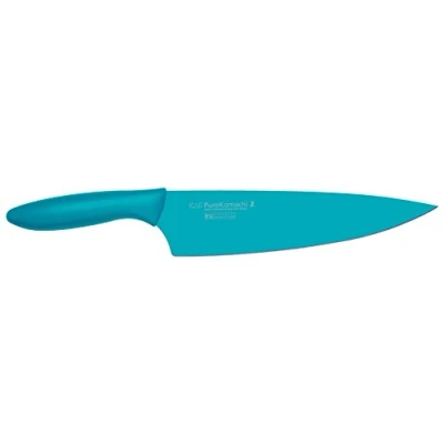 Imagen de KAI Pure Komachi 2 Cuchillo de chef con hoja 20 cm Acero al carbono inoxidable 53 HRC Revestimiento antiadherente mango polipropileno Color atún cocina japonés