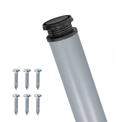 Imagen de Gedotec Patas de mesa metal plateado mate Eco D 60 mm [extremadamente estables] 1 pieza plateadas I altura regulable 710 + 30 incluye material fijación