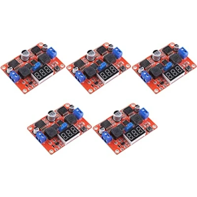Imagen de TECNOIOT 5 uds Pantalla Digital DC Step Up Down Buck Boost Converter LM2577S LM2596S