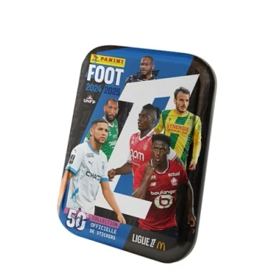 Imagen de Panini Foot 2024 2025 Ligue 1 McDonald&#039;s Caja de Metal (12 Bolsas) (004842TINSF)