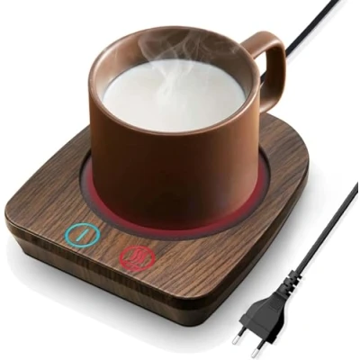 Imagen de GGF Calentador de Café y Tazas para el Escritorio, Plato con Apagado Automático Después 4 Horas