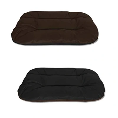 Imagen de BedDog® Rex 2en1 Marron/Negro L Aprox. 80x60x11cm colchón para Perro, 9 Colores, Cama, sofá, Cesta Perro