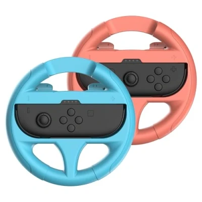 Imagen de Subsonic Pack de 2 volantes carreras para Nintendo Switch y JoyCons Compatible con Joy cons Azul Rojo