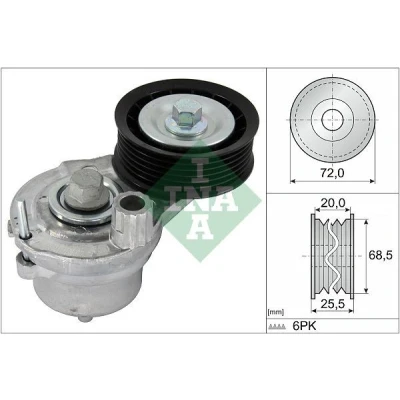 Imagen de INA 534 0703 10 Brazo tensor, correa trapecial poli V CHEVROLET: Orlando, Captiva, Cruze Berlina, OPEL: Antara norauto, oscaro, mister auto