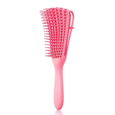 Imagen de Daletu Cepillo Desenredante Pelo Rizado, para el Cabello Rizado 3A a 4C Rizos, Encrespado, Mojado, Seco, Largo, Reduce Daño del Cabello, Caspa Exfoliante Peine Rizado(Rosado)