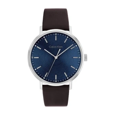 Imagen de Calvin Klein Reloj Analógico de Cuarzo para Hombre Colección Modern Mesh con Pulsera Cuero o Acero Inoxidable en Enlace Malla