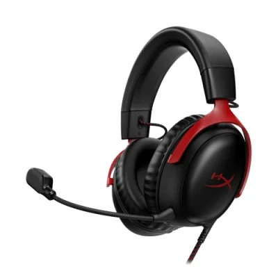 Imagen de HyperX Cloud III: auriculares para juegos con cable, PC, PS5, Xbox Series XS, controladores de 53 mm en ángulo, DTS, espuma memoria, marco resistente, micrófono nítido 10 mm, USB C, A