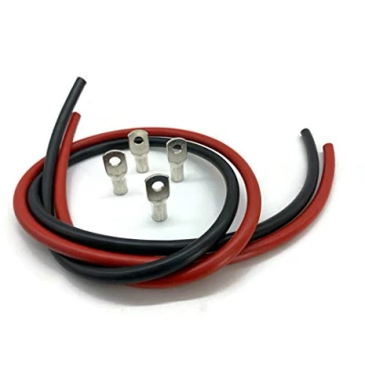 Imagen de eXODA terminal de cable 35mm2 M8 4x ojo anillo con 1m cada uno rojo y negro