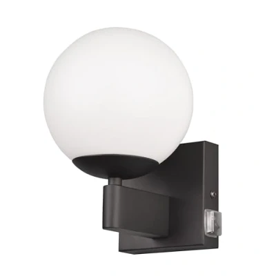 Imagen de Trio Lighting Aplique Kula de el baño pantalla vidrio IP44 negro