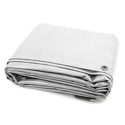 Imagen de jarolift Lona Cobertora de Protección Polietileno 90 g/m² Impermeable Resistente al Moho y Desgarro, 2 x 3 m, Blanco