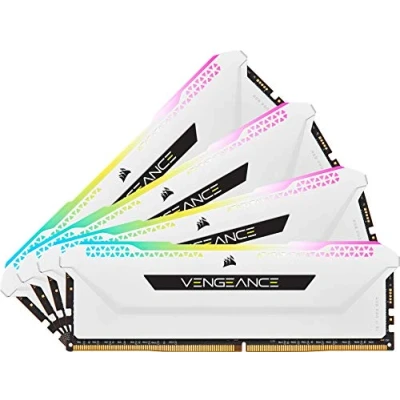 Imagen de CORSAIR Vengeance RGB Pro SL 32GB (4x8GB) DDR4 3200 (PC4 25600) C16 1.35V Módulos de Memoria Alto Rendimiento Blanco