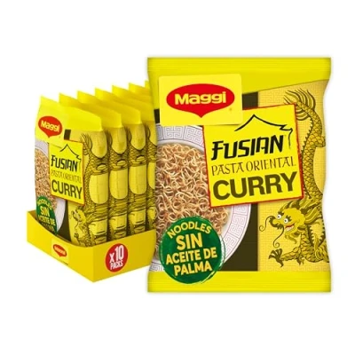 Imagen de Maggi Pasta Oriental Curry pack de 10
