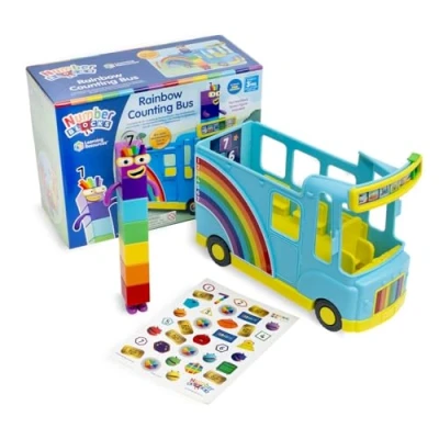Imagen de Learning Resources Numberblocks Autobús para Contar con arcoíris, 3+, Set de Juego Bus Juguete Interactivo Numberblocks, Incluye Figura Coleccionable Siete, Reproduce 12 Canciones y Sonidos