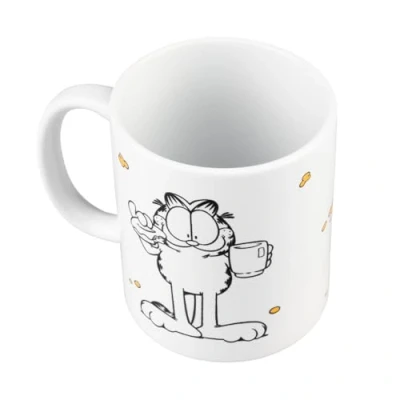 Taza De Café De Garfield, Cerámica De 350 Ml, Apta Para Lavavajillas Y Microondas, Diseño Divertido, Ideal Para Desayuno O Regalo De Cumpleaños