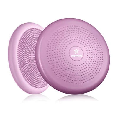Imagen de BODYMATE cojín de Equilibrio con bombín, diámetro 34 cm propioceptivo, inestable, Hinchable Entrenamiento Tronco, Espalda, Fitness, rehabilitación, coordinación