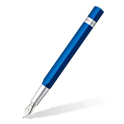 Imagen de STAEDTLER 476TRX3 M. Pluma estilográfica de aluminio con tinta color azul