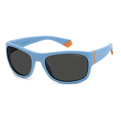 Imagen de Polaroid Junior PLD 8064/S MVU/M9 Gafas de sol Azul claro Gris Cuadrada Polarizado