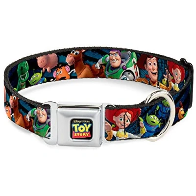 Imagen de Buckle Down DC WDY075 WM DYBK Toy Story Collar de Perro Negro a Todo Color, Ancho, mediano/16 23