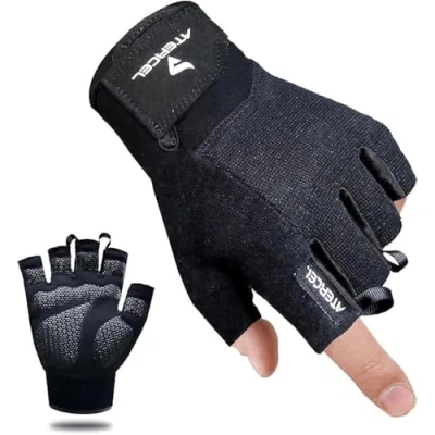Imagen de Atercel guantes de entrenamiento unisex, ejercicio para levantamiento pesas, ciclismo, gimnasio, entrenamiento, transpirables y ajustados