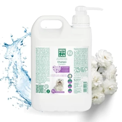 Imagen de MENFORSAN Champu para perros con aceite de argan y proteinas 5L, Aporta Brillo espectaculñar, deja el pilo suave sedoso