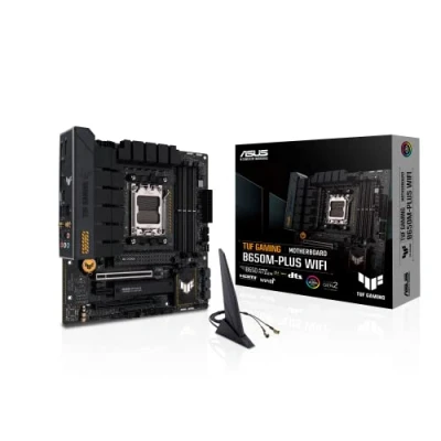 Imagen de ASUS TUF Gaming B650M PLUS WiFi Placa Base AMD Ryzen AM5 Micro ATX (VRM de 14 Fases, PCIe 5.0 M.2, DDR5, 6, 2.5 GB Ethernet, USB4, Aura Sync)