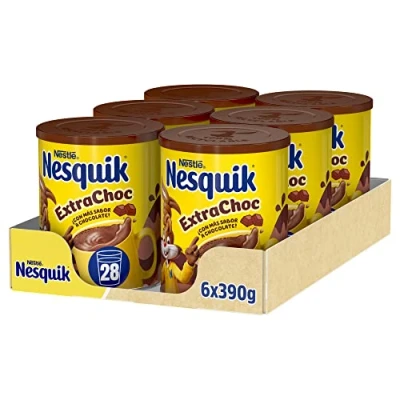 Imagen de Nesquik NESTLÉ Instantáneo Cacao Soluble 390g Lata Pack de 6