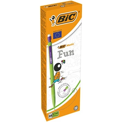 Imagen de BIC Matic Fun Caja de 12 portaminas con mina HB 0.7 mm, colores varios