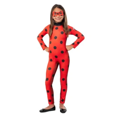 Imagen de Funidelia Disfraz de Ladybug para niña Dibujos Animados, Ladybug, Miraculous, Prodigiosa niños y divertidos accesorios Fiestas, Carnaval Halloween Talla 7 9 años Rojo