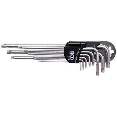 Imagen de BGS 777 Juego de llaves acodadas extra largas T Star (para Torx Plus) TS10 TS50 9 piezas
