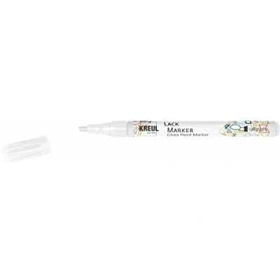 Imagen de KREUL Rotulador tinta brillante LACK MARKER punta caligrafía blanco 1 3mm. Aprox.
