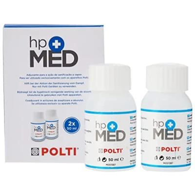 Imagen de Polti PAEU0244 2 botellas de 50 ml detergente HPMed coadyuvantes a la acción higienizante del vapor para Sani System y Cimex Eradicator
